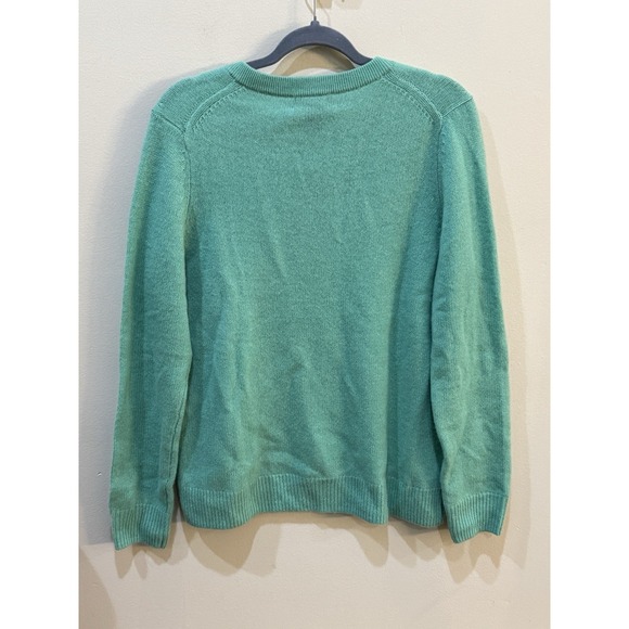 C By Bloomingdales Cashmere Sweater Size XL Green V Neck Long Sleeve‎ Womens - Picture 4 of 12